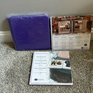 Creative Memories 7x7 Album, 1-pack pages, 2 packs of page protectors